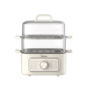 Vaporera Eléctrica Midea de Tres Niveles, 10L Plus de Capacidad, Tapa de Vidrio Templado, Vaporera Multifuncional para el Hogar - Product Image 1
