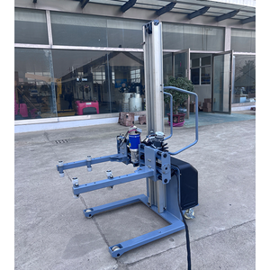 Elevador de pacas eléctrico, capacidad de carga de 100kg, apilador de barriles, elevador de volquete, 1,6 metros, elevador de pacas de rollos de papel con abrazadera - Product Image 6