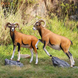 รูปปั้นแกะไฟเบอร์กลาสตกแต่งฟาร์มรูปปั้นสัตว์สำหรับสวนและบ้านประติมากรรมสัตว์ไฟเบอร์กลาสขนาดใหญ่ - Product Image 2