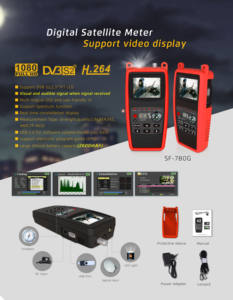 समर्थन वीडियो डिस्प्ले DVB-S2 उपग्रह फाइंडर h.264 एन्कोडिंग डिजिटल उपग्रह मीटर - Product Image 4