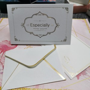 Tarjeta de regalo de agradecimiento impresa personalizada en línea Impresión offset en papel recubierto de cartón Kraft para marca de ropa de boda - Product Image 1