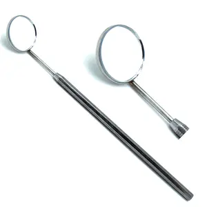 Dental Examination Mirror 5 Diagnostic Stainless Steel Octagon Premium Handle Teeth Inspection Cleaning