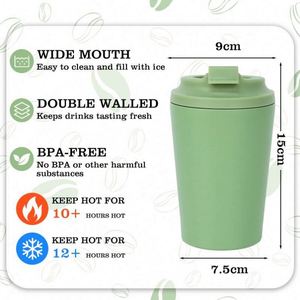 Mug en acier inoxydable en gros, personnalisable avec impression sur mesure, cadeau, mug à café vierge coloré avec poignée - Product Image 3
