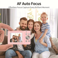 Appareil photo numérique 4K pour vlogging et photographie, 80MP, double écran, point et shoot, autofocus, zoom 16X, flash, batteries, carte SD, adolescents, adultes