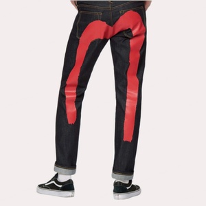 กางเกงยีนส์ผู้ชายเอวสูงไซส์ใหญ่ทรงสลิมตรง ดีไซน์เนอร์แบรนด์ดัง ขายส่ง - Product Image 2