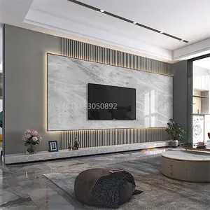 Tv Background Wood Slat Wall Decorative Decor Solid Fluted Mdf Carved Wood Grill Panel