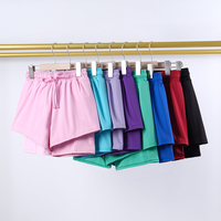 Shorts de Yoga Dos en Uno para Niñas, Certificados por CPC y CPSIA, de Nailon y Spandex, con Diseño de Mariposa en Capas, Shorts de Gimnasia para Niñas