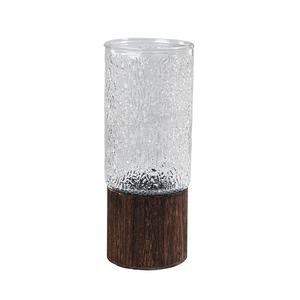 Nórdico moderno elegante Clear-Colored vasos de vidro de madeira Custom Wholesale Tabletop Crystal Vasos para Home Decor - Product Image 5