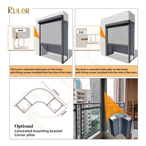Toldo de Exterior <span class=keywords><strong>para</strong></span> Porche, Balcón, Hotel, Protección Solar, con Cierre, Manual, Enrollable, Vertical - Product Image 3