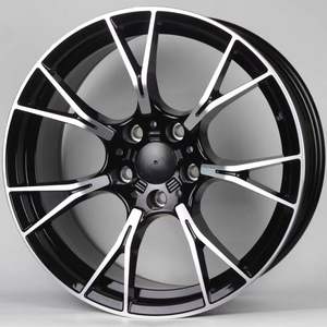 Velg mobil aluminium, velg mobil murah 19 inci 20 inci 19x8.5 5x112 roda + 35 roda 5x112x9.5 + 35 5x120 wajah mesin hitam - Product Image 4