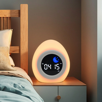 Réveil miroir LED Ours Blanc Mignon Prix Usine avec Veilleuse et Entraîneur de Sommeil pour Bébé, Idéal pour Chambre d'Enfant, Cadeau pour Enfants