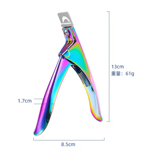 Straight Edge Acrylic <b>Nail</b> Clipper Stainless Steel <b>Nail</b> Cutter Tool for Manicure Pedicure False Tips Cutting - Product Image 3