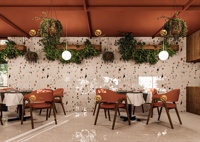 Design d'intérieur moderne et simple pour le café Concept de comptoir de bar de restaurant personnalisé Ensemble meubles de table de restaurant de fantaisie