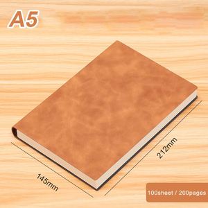 สมุดโน้ตปกอ่อนแบบธุรกิจขนาด A5 สำหรับนักเรียน สมุดบันทึกประจำวัน สมุดจดบันทึก ปกหนัง PU ผ้าไหม รับผลิตตามสั่งขายส่ง - Product Image 6