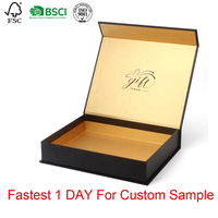 Boîtes Cadeaux Magnétiques Pliables en Carton Rigide de Luxe avec Couvercle à Fermeture Aimantée, Emballage en Papier Noir avec Impression Personnalisée et Logo