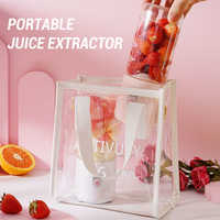 Mini Blender Bouteille Électrique Personnel USB Rechargeable 6 Lames pour Jus de Fruits, Mixeur Extracteur de Jus Portable