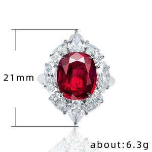 Anello a Forma di Fiore F567 con Zircone Taglio Smeraldo, Gioiello in Lega per Fidanzamento Femminile - Product Image 6