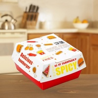 Emballage de fast-food jetable personnalisé d'usine Burger de poulet frit Boîte de frites à emporter