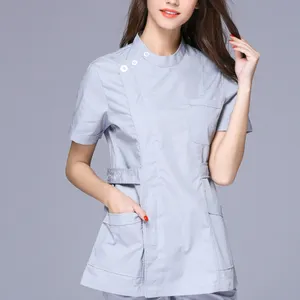 고품질 새로운 스타일 병원 건강 관리 학교 간호 유니폼 드레스 간호사 유니폼 로고