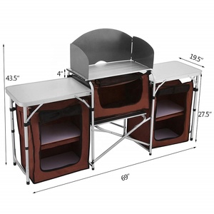 YILU Custom Picnic <strong>Barbecue</strong> Camping <strong>Table</strong> De Foldable Outdoor Cookind Portable Aluminum Plastic Folding Camping Kitchen <strong>Table</strong> - Product Image 6