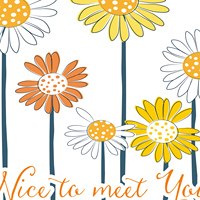 Design de mode 2020, petite marguerite, petite fleur, style numérique, tissu imprimé personnalisé pour rideau de housse d'oreiller