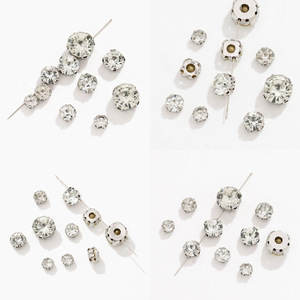 Nantong Rhinestone Claw Drills Round 16 Facets 4 Holes DIY Jewelry <b>Accessories</b> Clothing <b>Wedding</b> Dress - Product Image 3