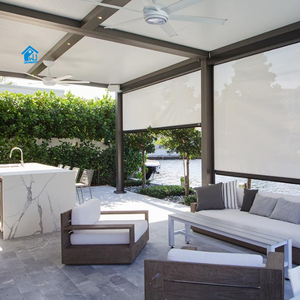 Gazebo para Exteriores Sweet Home con Mosquitera para Pérgola, <span class=keywords><strong>Terraza</strong></span> Cubierta, Pantalla Retráctil para Pérgola, Gazebo Cerrado para Exteriores - Product Image 5