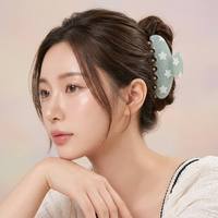 Pince à cheveux en acétate double face couleur bonbon, motif étoiles imprimé UV, style coréen Liwu