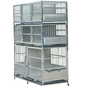 LIZE Heavy duty combinazione di gabbie per animali domestici in acciaio inossidabile per gatti e cani grandi <span class=keywords><strong>3</strong></span> strati 8 porte di medie e grandi case per animali domestici - Product Image 1