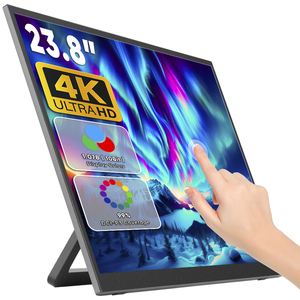 Vente en gros 23.8 pouces 4K HDR <span class=keywords><strong>USB</strong></span> <span class=keywords><strong>C</strong></span> alimenté écran IPS moniteur <span class=keywords><strong>Portable</strong></span> tactile intégré haut-parleur ordinateur <span class=keywords><strong>portable</strong></span>/ordinateur de bureau béquille LCD - Product Image 1