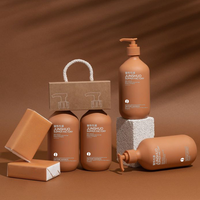 Bouteille de shampooing et d'après-shampooing personnalisée avec surface mate, 300 ml, 500 ml