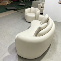 Ensemble de canapés modulaires incurvés pour hall d'hôtel et projets hôteliers, taille et couleur personnalisées, OEM/ODM, prix usine pour commandes en gros