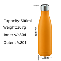 Bouteille d'eau en acier inoxydable à double paroi isolée sous vide, sans BPA, étanche, pour le sport, la gym, les voyages, avec logo personnalisé