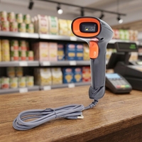 Escáner de Código de Barras USB con Cable 1D 2D de Alta Calidad, Lector QR Portátil con Sensor CMOS de Alta Precisión para Sistema POS, Garantía de 1 Año