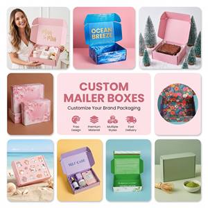 Caixa de Envio Corrugada Preta com Logo Personalizado e Estampa Floral Sakura, Impressão Interna em Cores Completas, Embalagem Personalizada para Presentes - Product Image 4