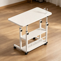 Escritorio de Computadora Metálico para Oficina Junto a la Cama, Móvil, Plegable y Ajustable, para Dormitorios Estudiantiles y Uso Doméstico, para Venta al Por Mayor