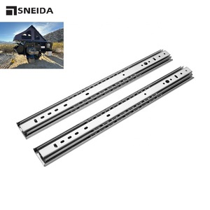 Q235b thép cán nguội mở rộng đầy đủ bóng mang 3 lần trượt nhiệm vụ nặng nề Telescopic kênh ngăn kéo đường ray cho nhà bếp phòng tập thể dục sử dụng - Product Image 1