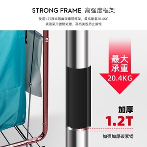 Medical Laundry Cart <b>With</b> Flip Cover 4 Castor <b>Wheels</b> For Hospital Use - Product Image 3