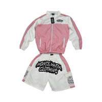 Ensemble décontracté unisexe personnalisable, respirant, écologique, grande taille, imprimé, léger, veste coupe-vent en nylon et short de jogging