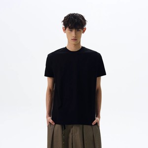 T-shirt uni à manches courtes pour homme – Style <span class=keywords><strong>simple</strong></span> et élégant, inspiré du vintage, basique, en pur coton, infroissable - Product Image 2