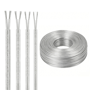 Cabo de Alimentação LED UL2464 Transparente com Revestimento em PVC 20/22AWG 2 Vias para Luzes Neon, Lustres e Fios Eletrônicos Redondos de Cristal - Product Image 1
