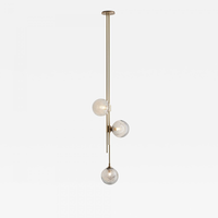 Lustre suspendu d'art minimaliste moderne nordique avec cadre en laiton électroplaqué et verre bulle pour salon, salle à manger, chevet
