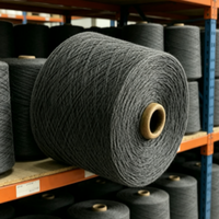2# High Tenacity Raw Melange Grey 21S 100% Ring Spun Polyester Yarn for Knitting Socks Fabric Sewing ISO9001 Certified