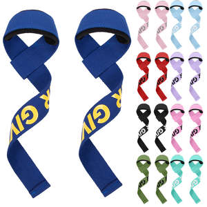 Correas de levantamiento de tela tejida personalizadas con silicona antideslizante y correas ajustables, correas de muñeca para gimnasio con agarre de silicona antideslizante y ajustables. - Product Image 1