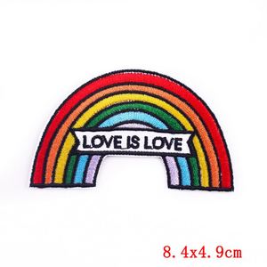 Patch brodé LGBT personnalisé, patchs thermocollants pour vêtements, patchs arc-en-ciel de haute qualité pour vêtements, chapeaux, décoration DIY - Product Image 5
