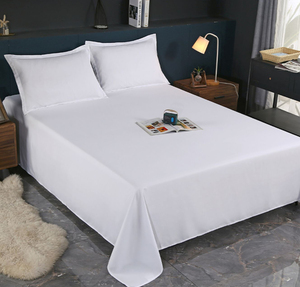 Suministros de hotel blanco King Size 300tc bordado 100% algodón sábana juego de cama de algodón - Product Image 5