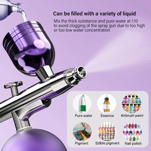 Pistolet de pulvérisation sans fil portable pour nail art, compresseur aérographe ABS pour peinture, modélisation et artisanat - Product Image 6