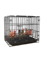 Cage pour petits animaux en fil d'acier inoxydable avec roue d'exercice, pour hamster, cochon d'Inde, lapin, ventilée, facile à nettoyer, en maille soudée, maison pour animaux de compagnie