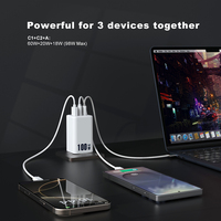 Cargador Gan de 100 W para Portátil, Cargador Rápido USB C para Teléfono Móvil, Adaptador de Cargador Portátil, Cargador de Pared PD de 100 W Tipo C para iPhone y Samsung