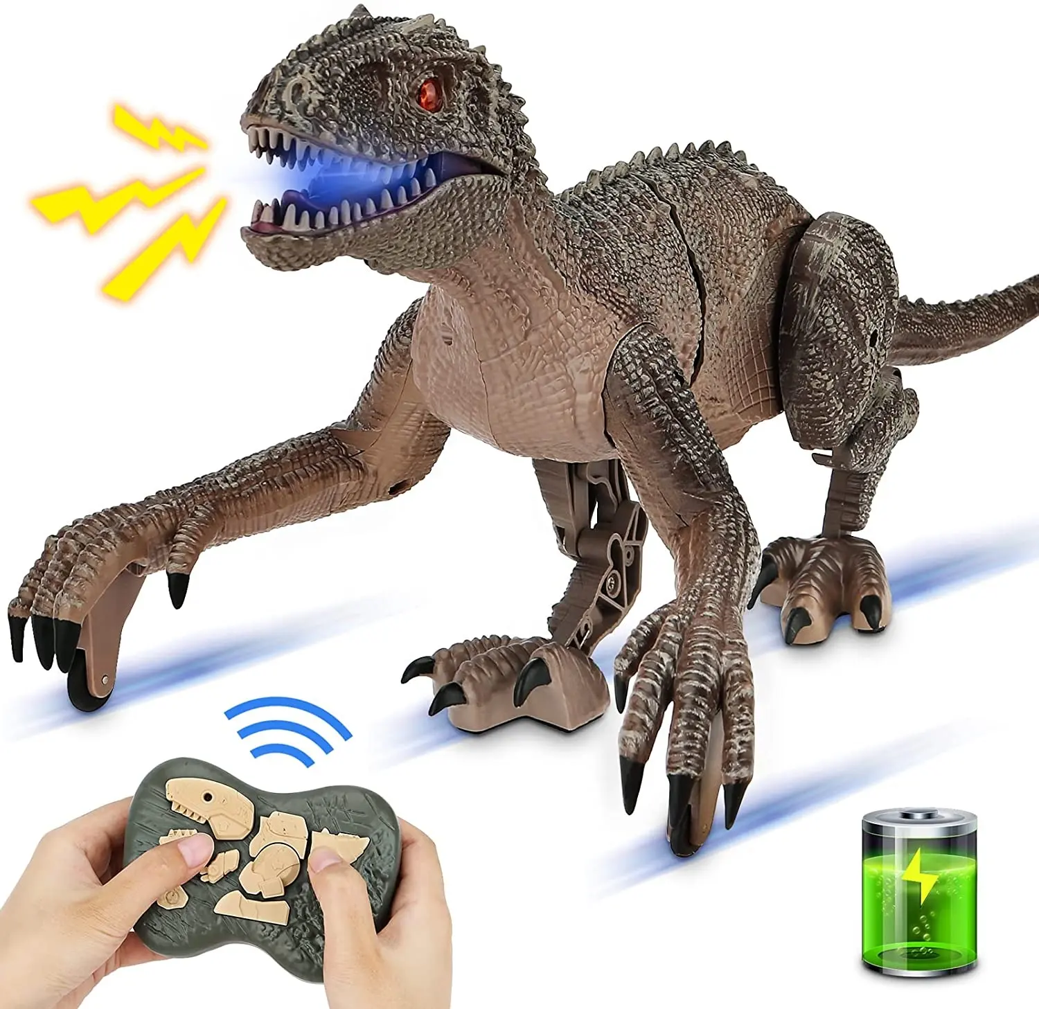Amazon Hot Selling RC Dinosaur Toys Simulated Walking Swing Remote Control Dinosaur For Kids